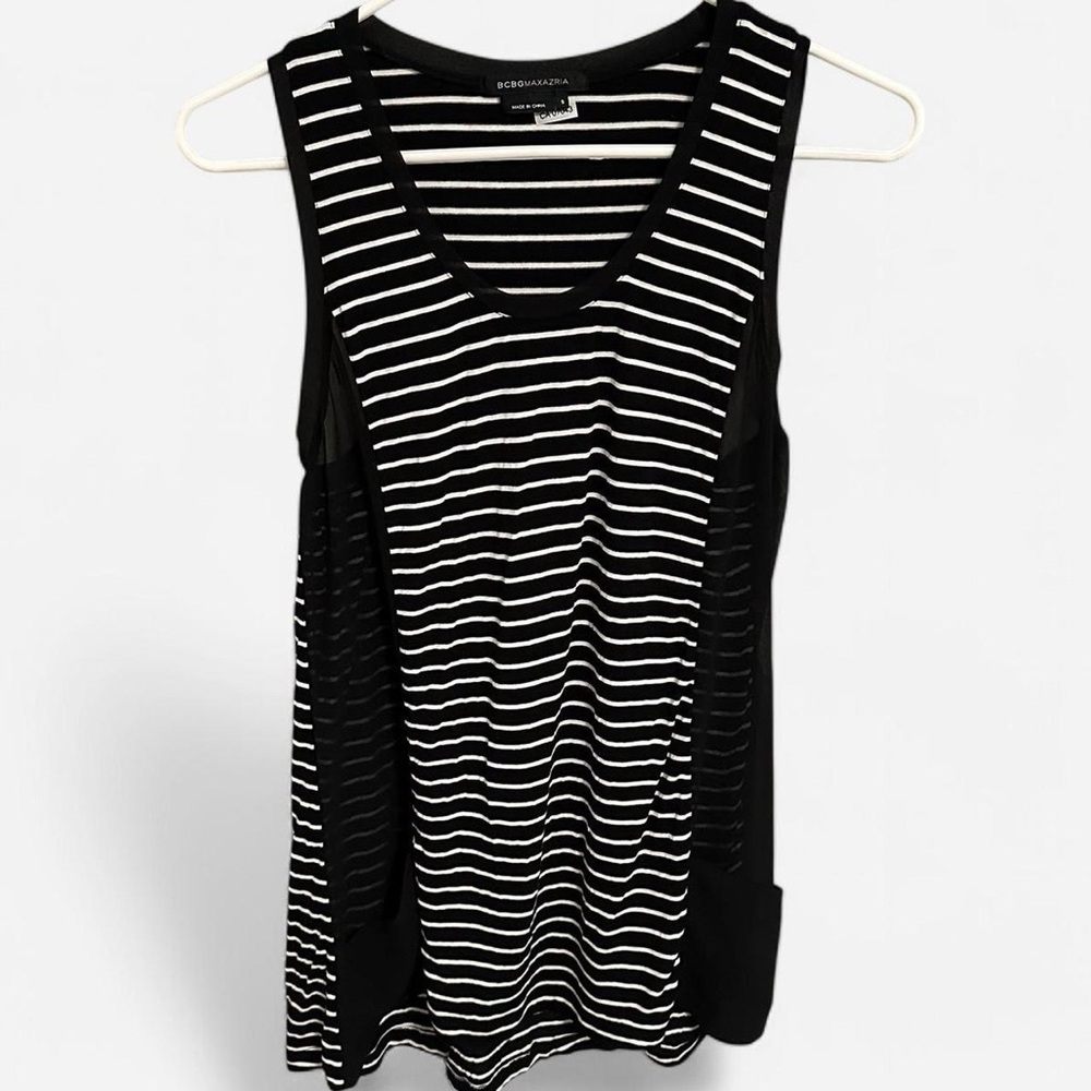 BCBG Sleeveless top small with mesh sides